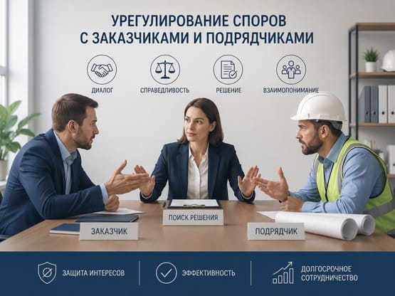 Урегулирование споров с заказчиками и подрядчиками