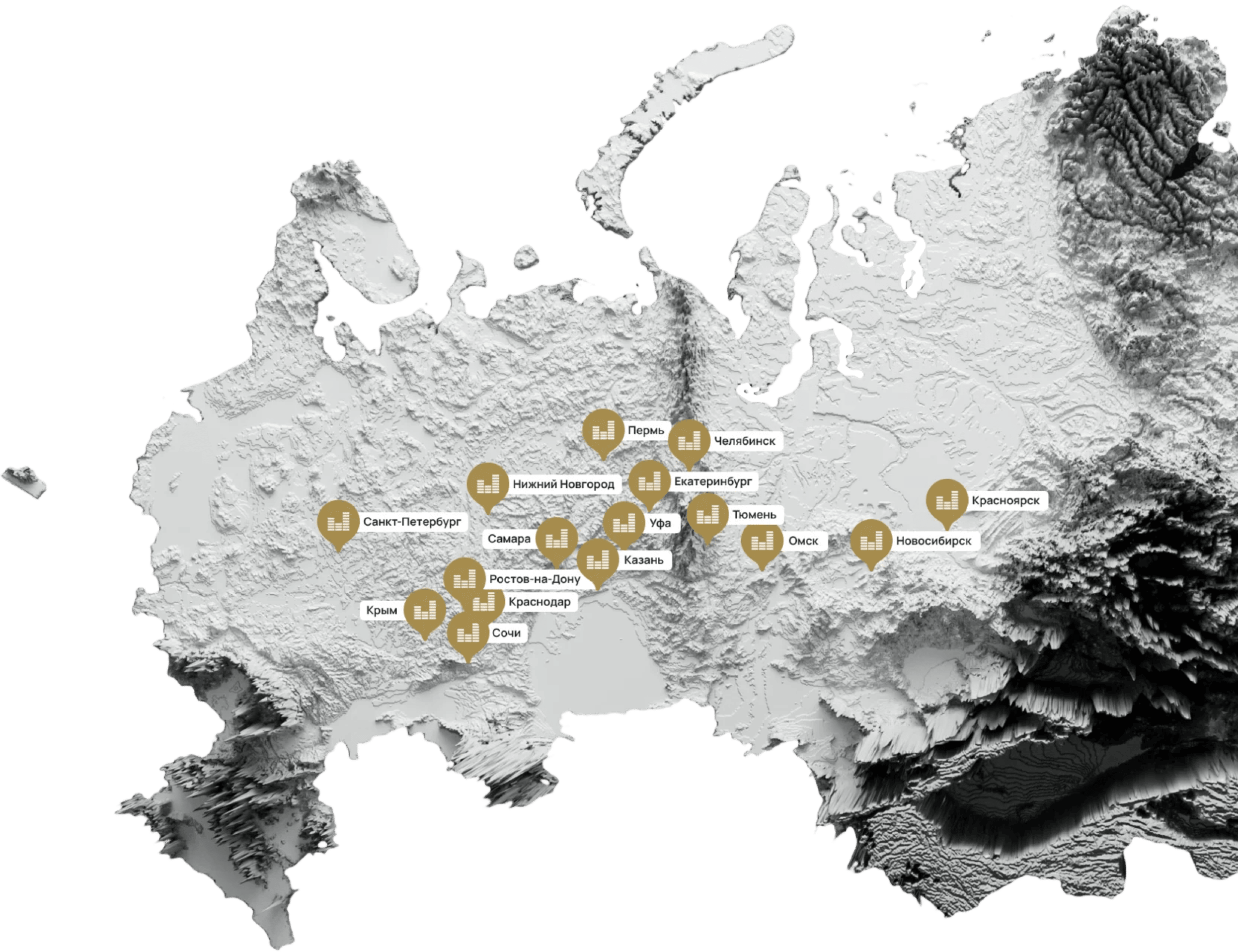 Карта Городов Клуба Строителей